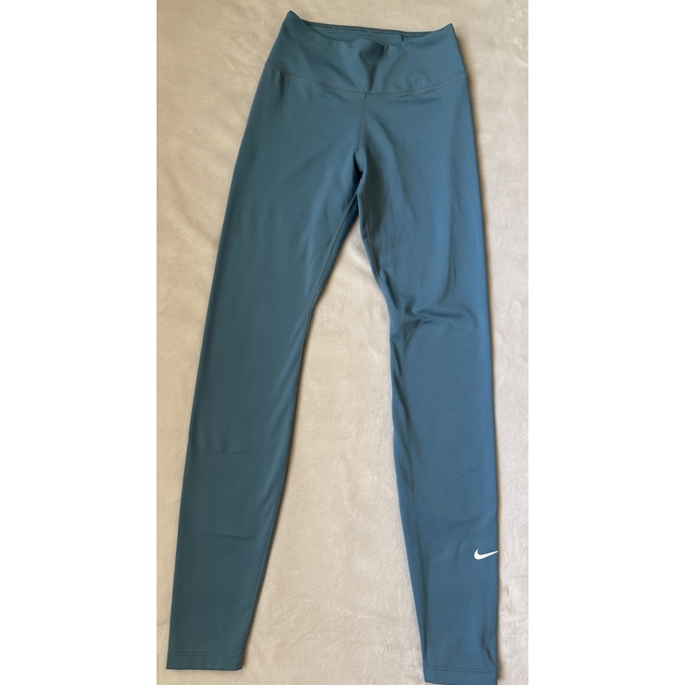 Nike Dri-Fit Leggings Women XS Teal High Rise Athletic Running Yoga